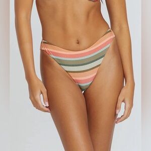 Volcom SOL SONG STRIPE CHEEKINI BIKINI BOTTOM - MULTI